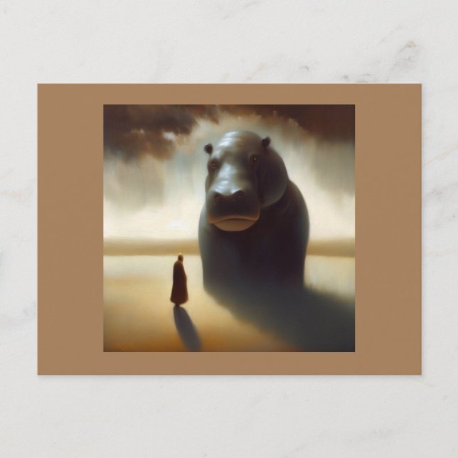 Spirit Animal Hippopotamus 1 Postcard (Front)