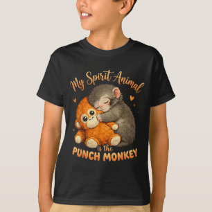 Spirit animal is the punch monkey plush hugging T-Shirt