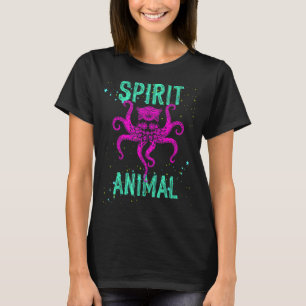 Spirit Animal Octopus Pink Animals Comfort Cute Co T-Shirt