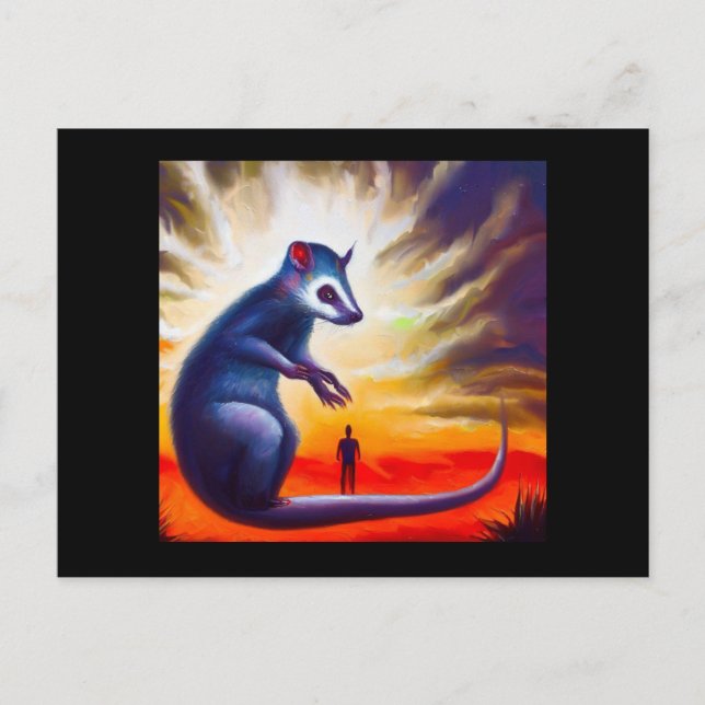 Spirit Animal Opossum 2 Postcard (Front)