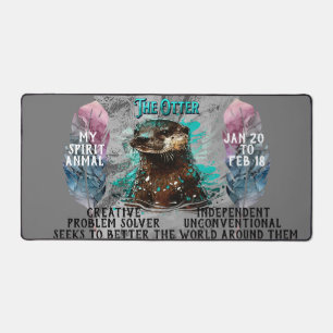 "Spirit Animal" Otter Jan - Feb  Desk Mat