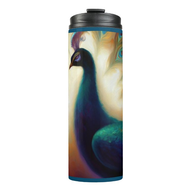 Spirit Animal Peacock 1 Thermal Tumbler (Front)