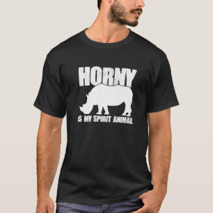 Spirit Animal Rhinoceros Funny Battle Rhino Pun Lo T-Shirt