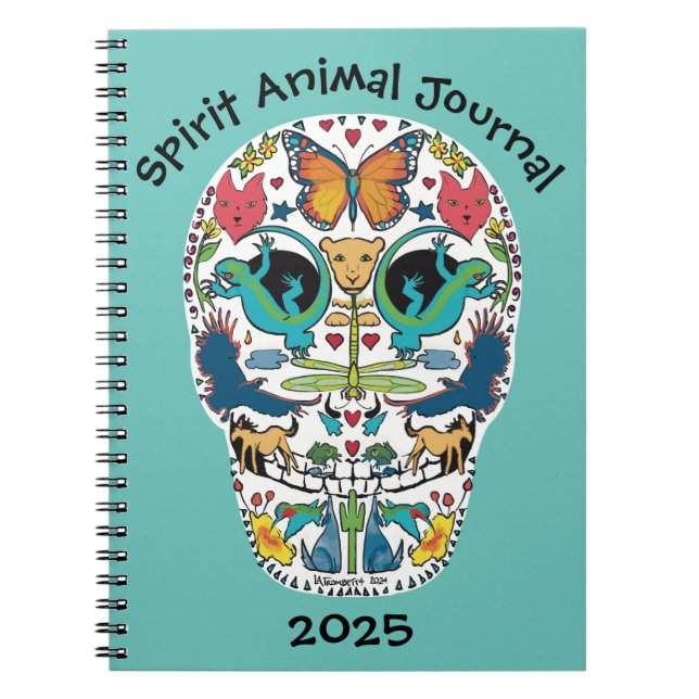 Spirit Animal Sugar Skull Notebook Journal (Front)