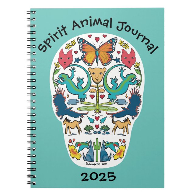 Spirit Animal Sugar Skull Notebook Journal (Front)
