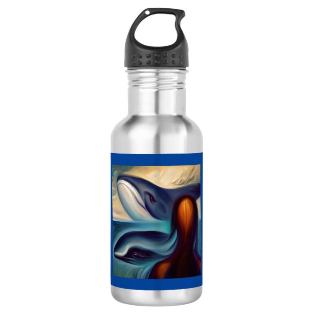 Spirit Animal Whale 3 532 Ml Water Bottle (Front)