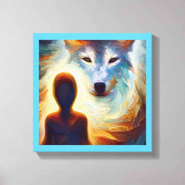 Spirit Animal Wolf 3 Canvas Print (Front)