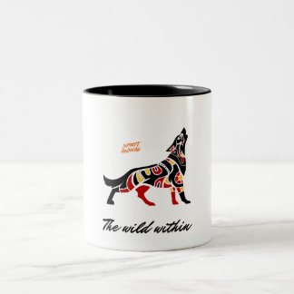 Spirit Animal Wolf Two-Tone Coffee Mug