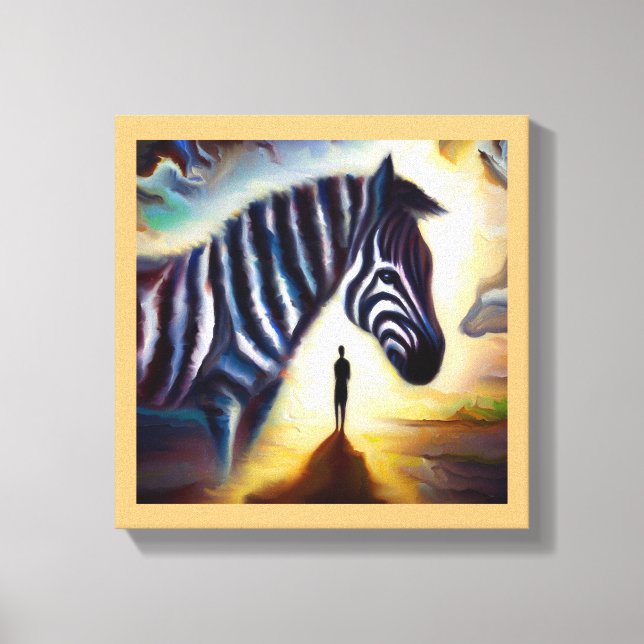 Spirit Animal Zebra 1 Canvas Print (Front)