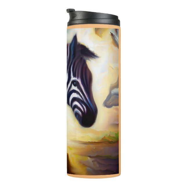 Spirit Animal Zebra 1 Thermal Tumbler (Rotated Right)