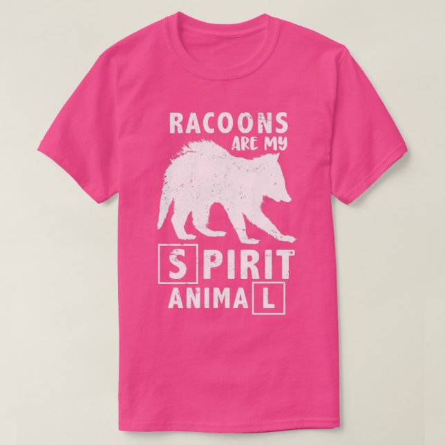 Spirit Animal Zoo Keeper Gift Racoon T-Shirt (Design Front)