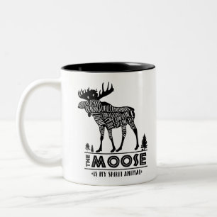 Spirit Animals: The Moose   Two-Tone Coffee Mug