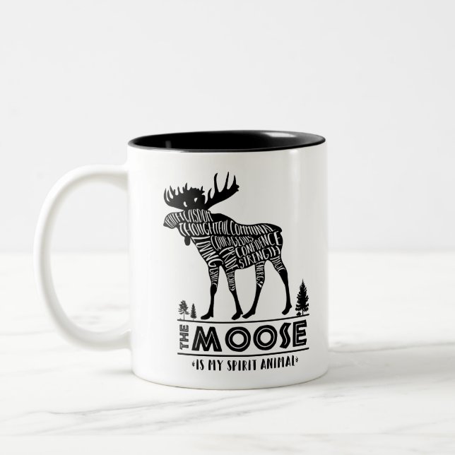 Spirit Animals: The Moose | Two-Tone Coffee Mug (Left)