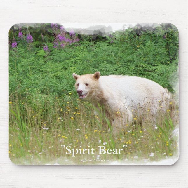 Spirit Bear Kermode Wildlife Mousepad (Front)