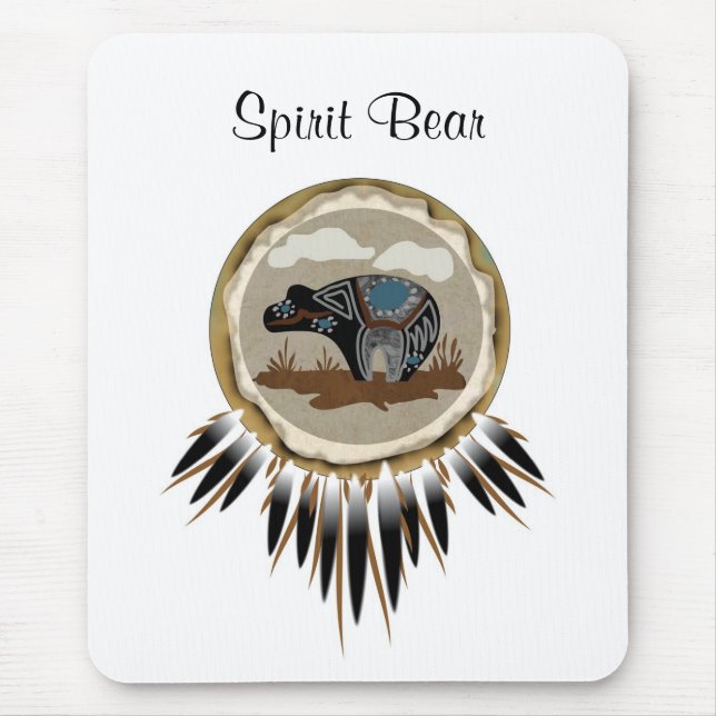 Spirit Bear Mouse Mat (Front)