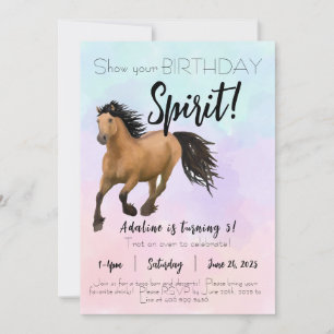 Spirit birthday Flat Invitation 5 x 7