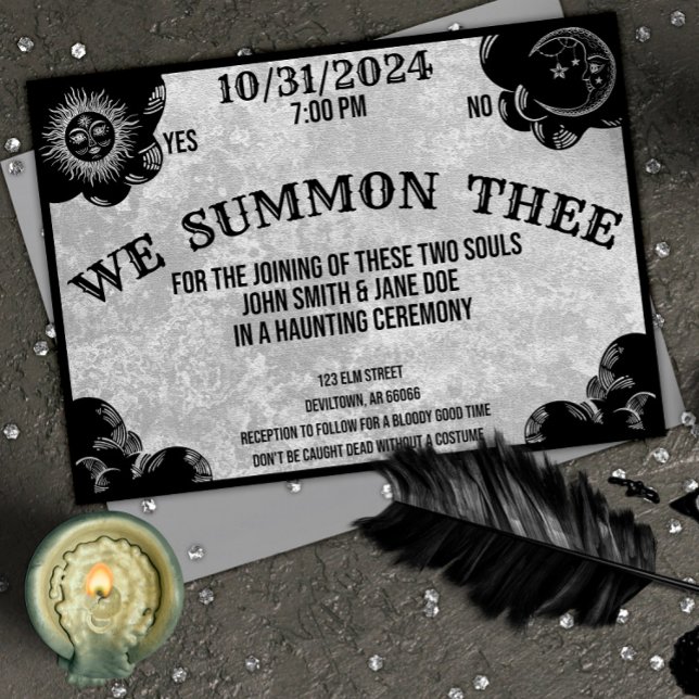 Spirit Board Gothic Halloween Wedding or Shower Invitation (Creator Uploaded)