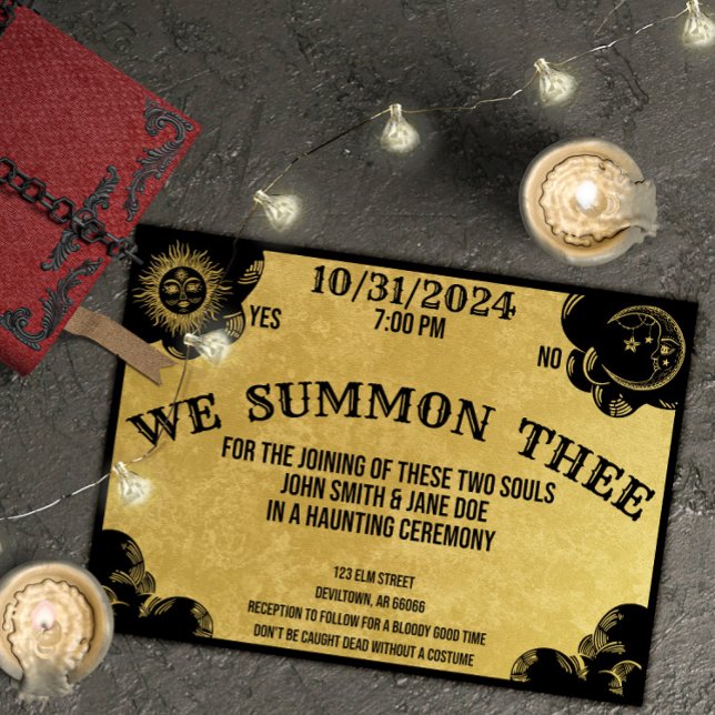 Spirit Board Gothic Halloween Wedding or Shower Invitation (Creator Uploaded)