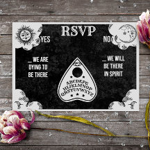 Spirit Board Gothic & Halloween Wedding RSVP