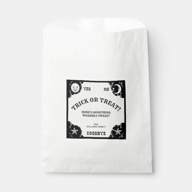 Spirit Board Halloween Favour Bags (Front)