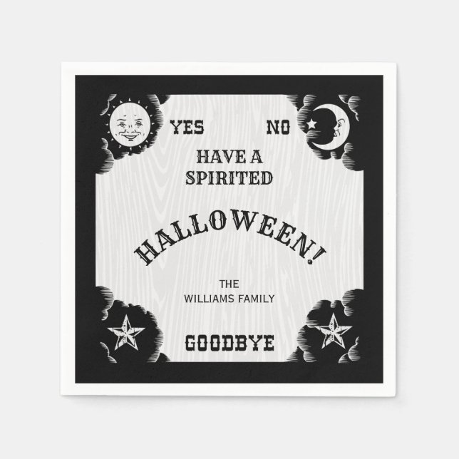 Spirit Board Halloween Paper Napkin (Front)