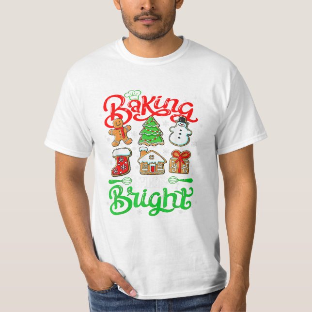 Spirit Bright Doughnut Christmas T-Shirt (Front)