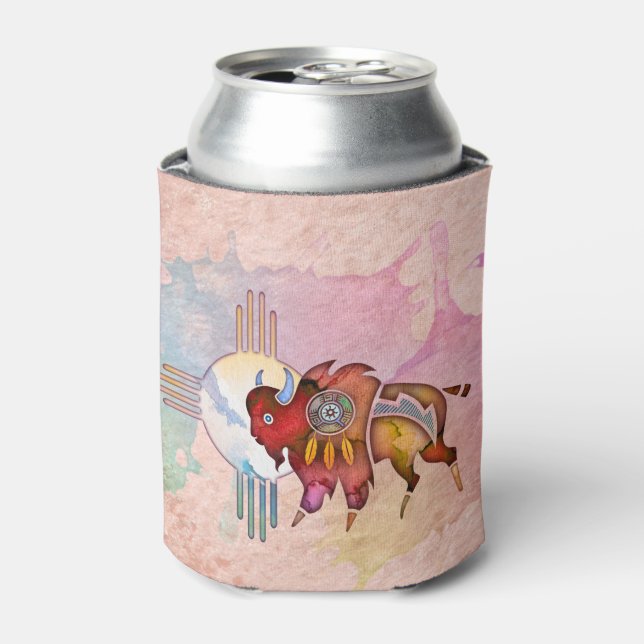 Spirit Buffalo Animal Totem Cooler (Can Front)