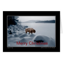 Spirit Buffalo Before the Lake - Christmas Card