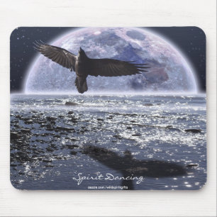 SPIRIT DANCING ~ Raven Fantasy Art Mouse Mat