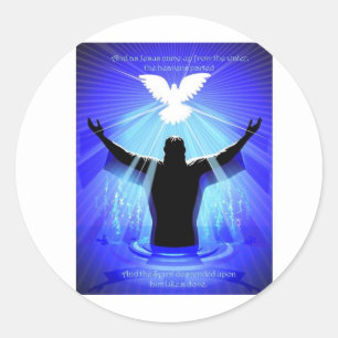 Spirit descending like a dove classic round sticker
