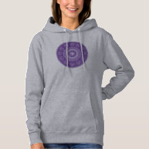 Spirit Dodecahedron Purple Mandala Womens Hoodie