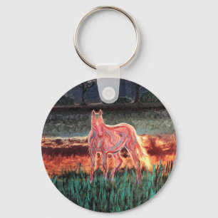 Spirit Dream Horse, Painted Key Ring