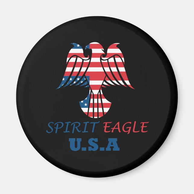 Spirit eagle USA flag Magnet (Front)
