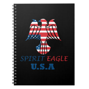 Spirit eagle USA flag Notebook