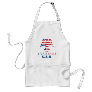 Spirit eagle USA flag Standard Apron