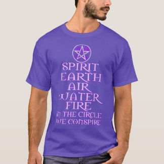 Spirit Earth Air Water Fire WiccanWitch T-Shirt
