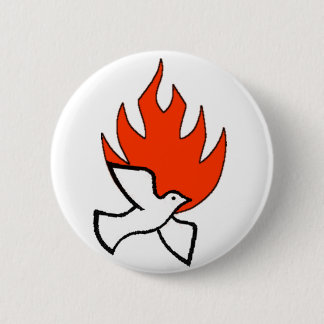 spirit & fire 6 cm round badge