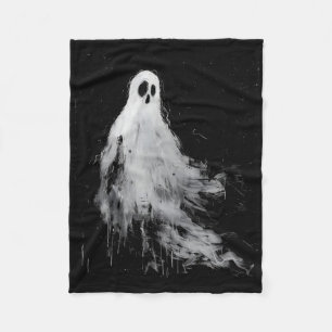 Spirit Ghost Horror Spooky Scary Halloween Grunge Fleece Blanket