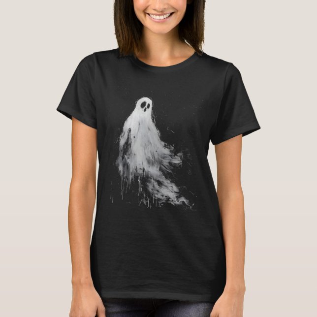 Spirit Ghost Horror Spooky Scary Halloween Grunge  T-Shirt (Front)