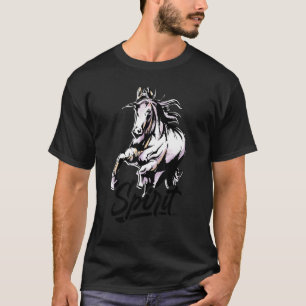 Spirit Graphic Horse Lover Equestrian Rider Horses T-Shirt