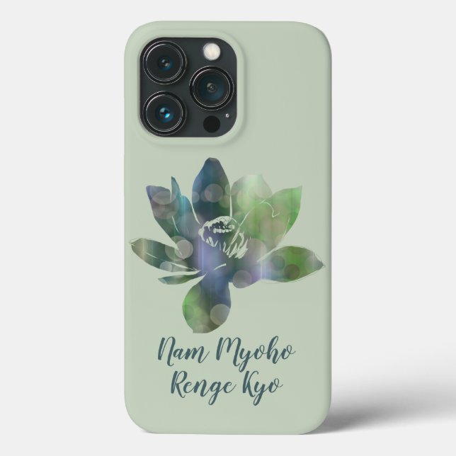 Spirit Green Circle Lotus Flower Nam Myoho Renge Case-Mate iPhone Case (Back)