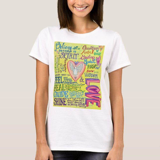 Spirit Guidance Prayer Inspirational Angel Shirt (Front)