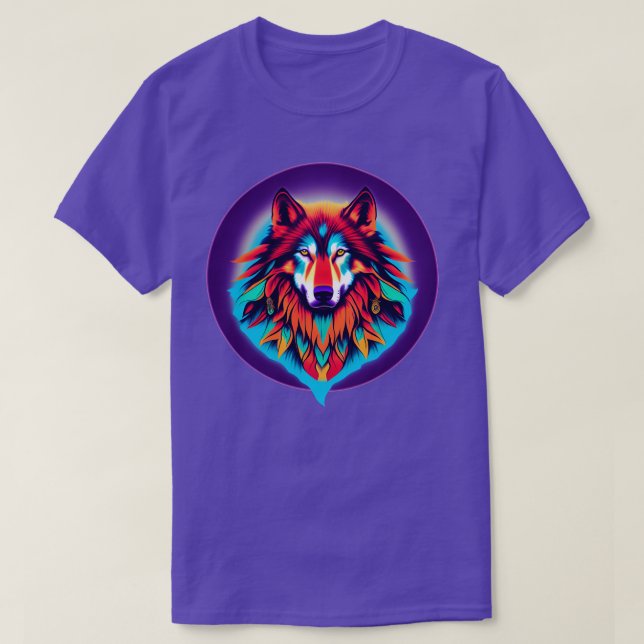 Spirit Guide Wolf In A Shield 2 T-Shirt (Design Front)