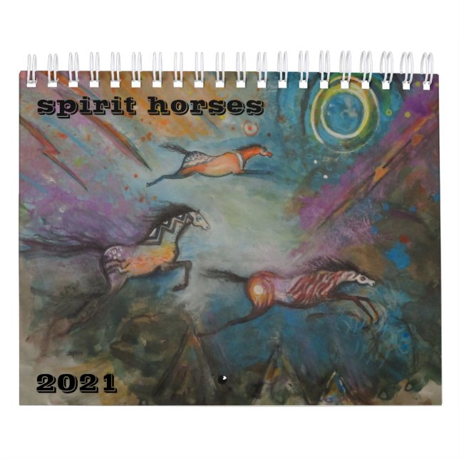 Spirit Horse Art Two Page Small Calendar (Cover)