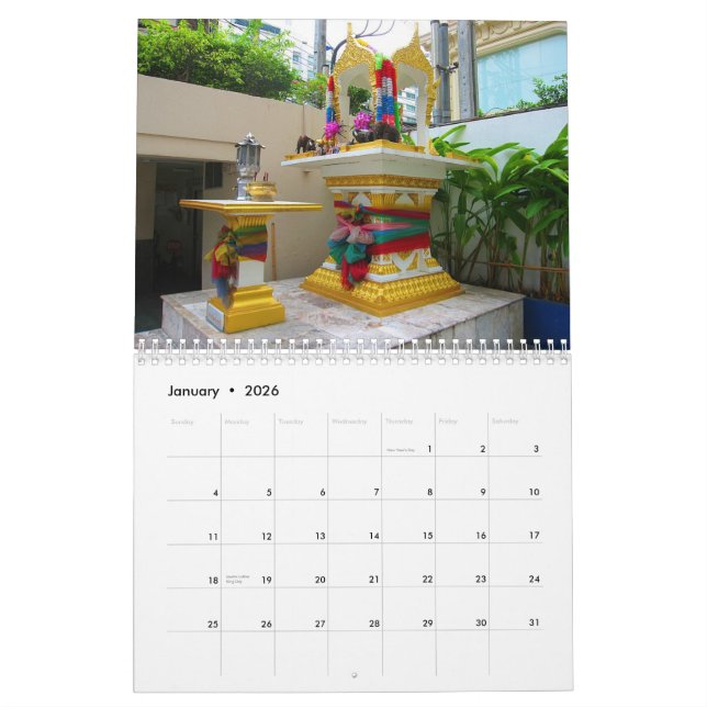 Spirit Houses of Thailand Calendar (Jan 2026)