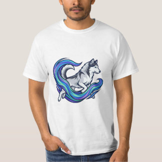 Spirit Husky Electric Blue Aura Graphic T-Shirt
