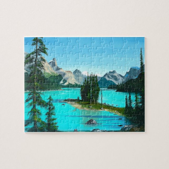 Spirit Island in Maligne lake   Jigsaw Puzzle (Horizontal)