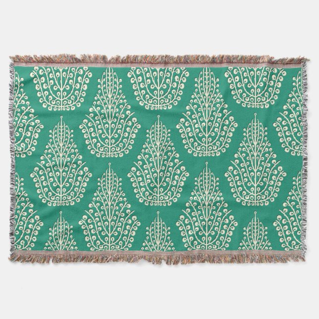SPIRIT jade cream Throw Blanket (Front)