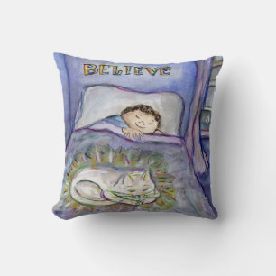 Spirit Kitty Cat Condolence Art Pillow