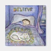 Spirit Kitty Cat Pet Grief Art Magnets